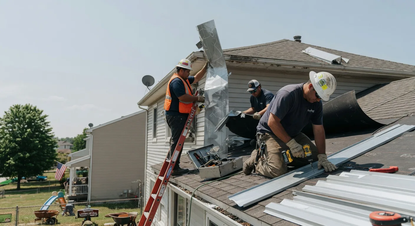 Storm Damage Metal Roof Repair in Highland Village, TX